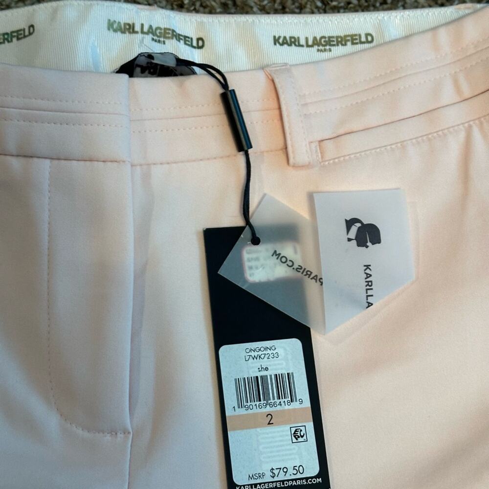 Women's Karl Langerfeld Pink Pants Size 2 NWT - Picture 4 of 7